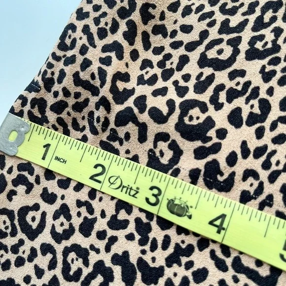 Reformation Marlowe Leopard Print Mini Dress V-Neck Side Slit - Picture 15 of 16